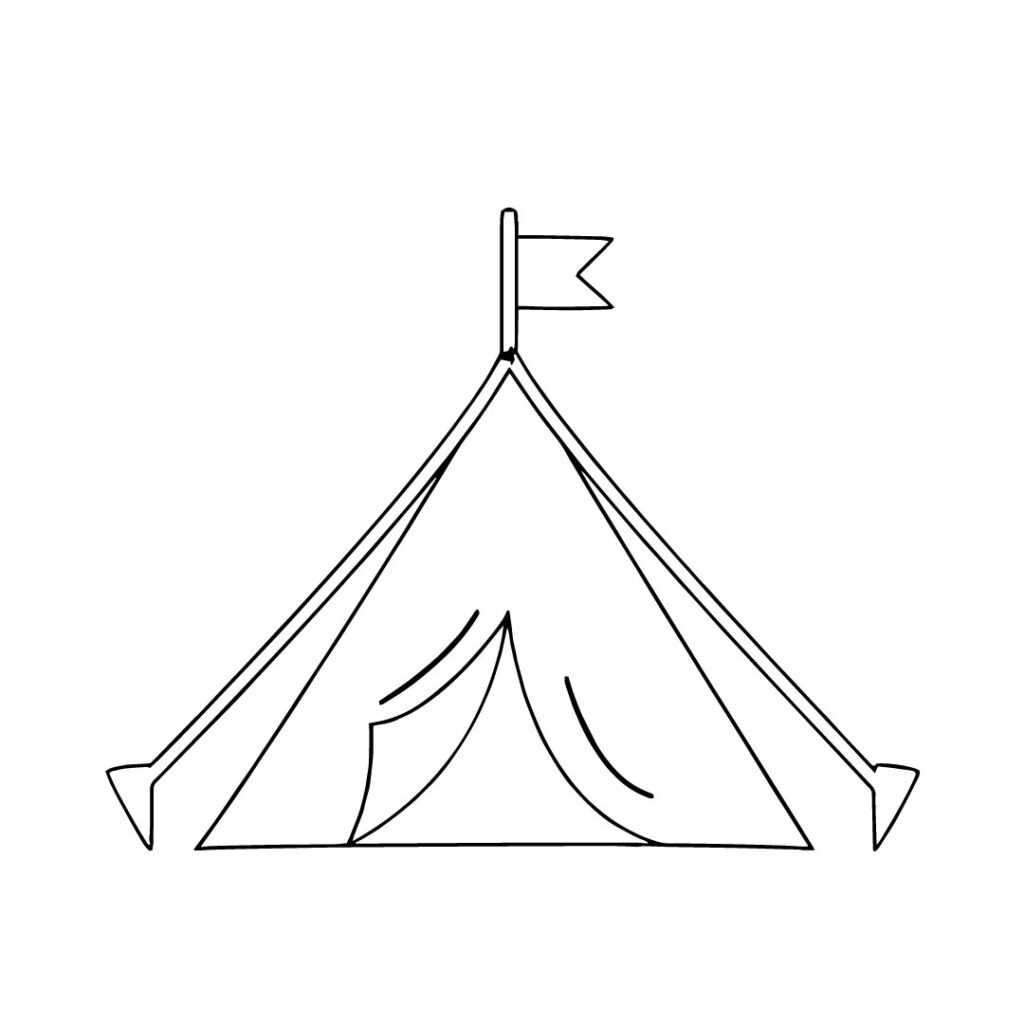 Camping Coloring Page