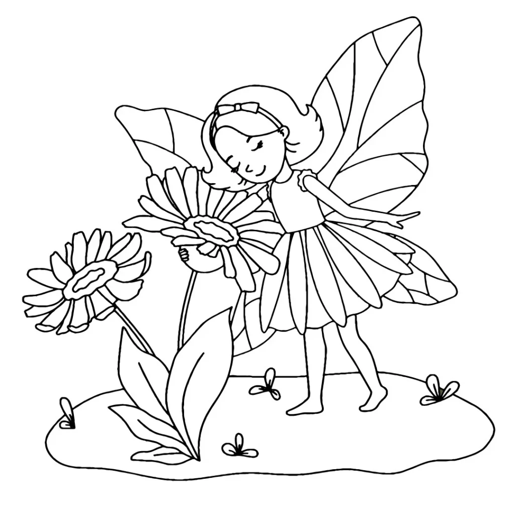 Dianthe Encounter with Nature Fairy Coloring Page