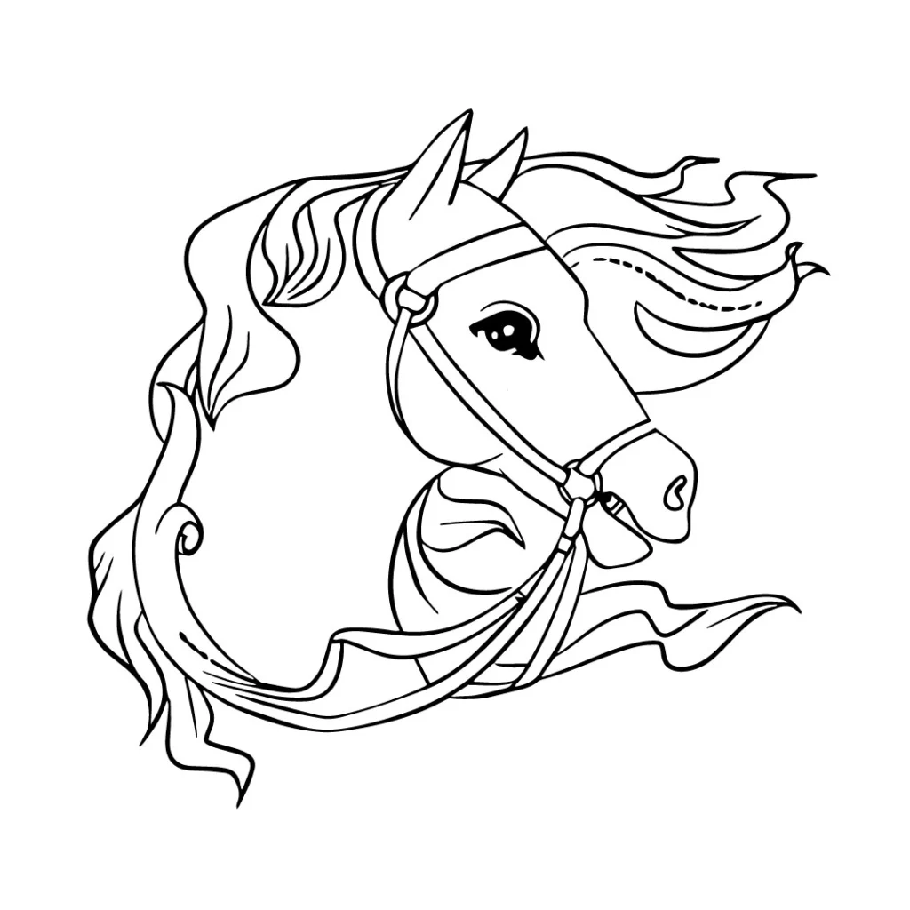 Horse Head Coloring Page