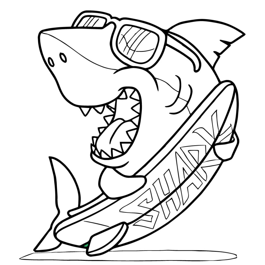 Shark Coloring Page