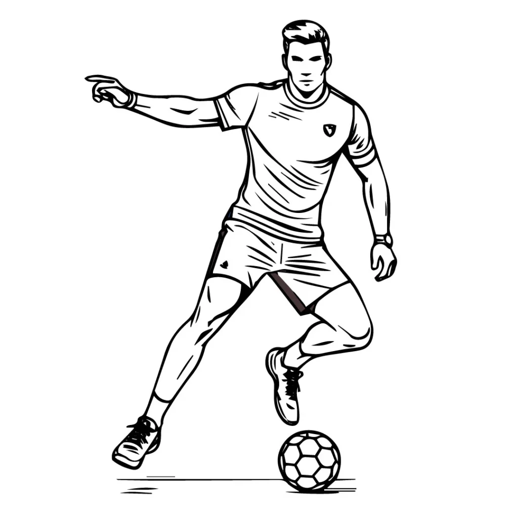 A Footballer In Action