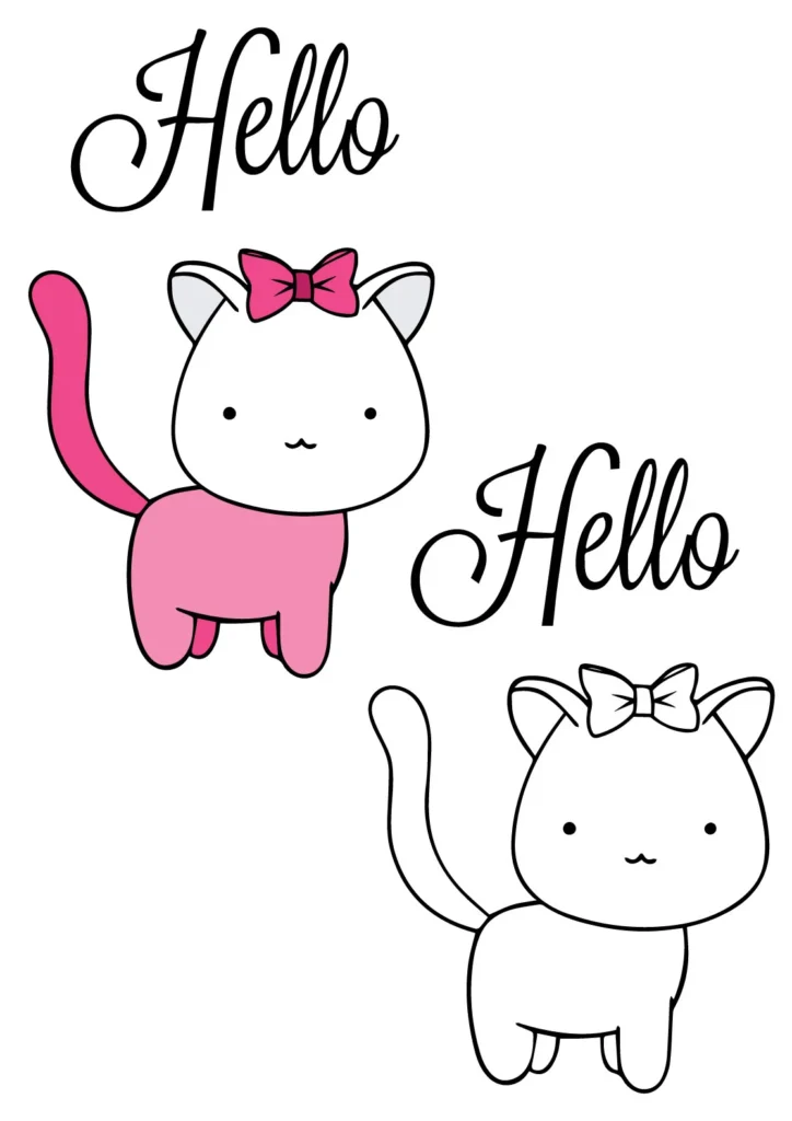 Hello Kitty Coloring Pages