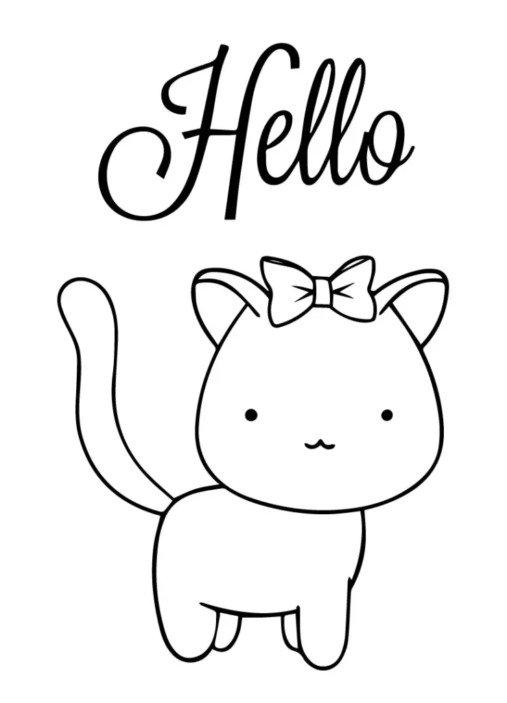 Hello Kitty Coloring Pages