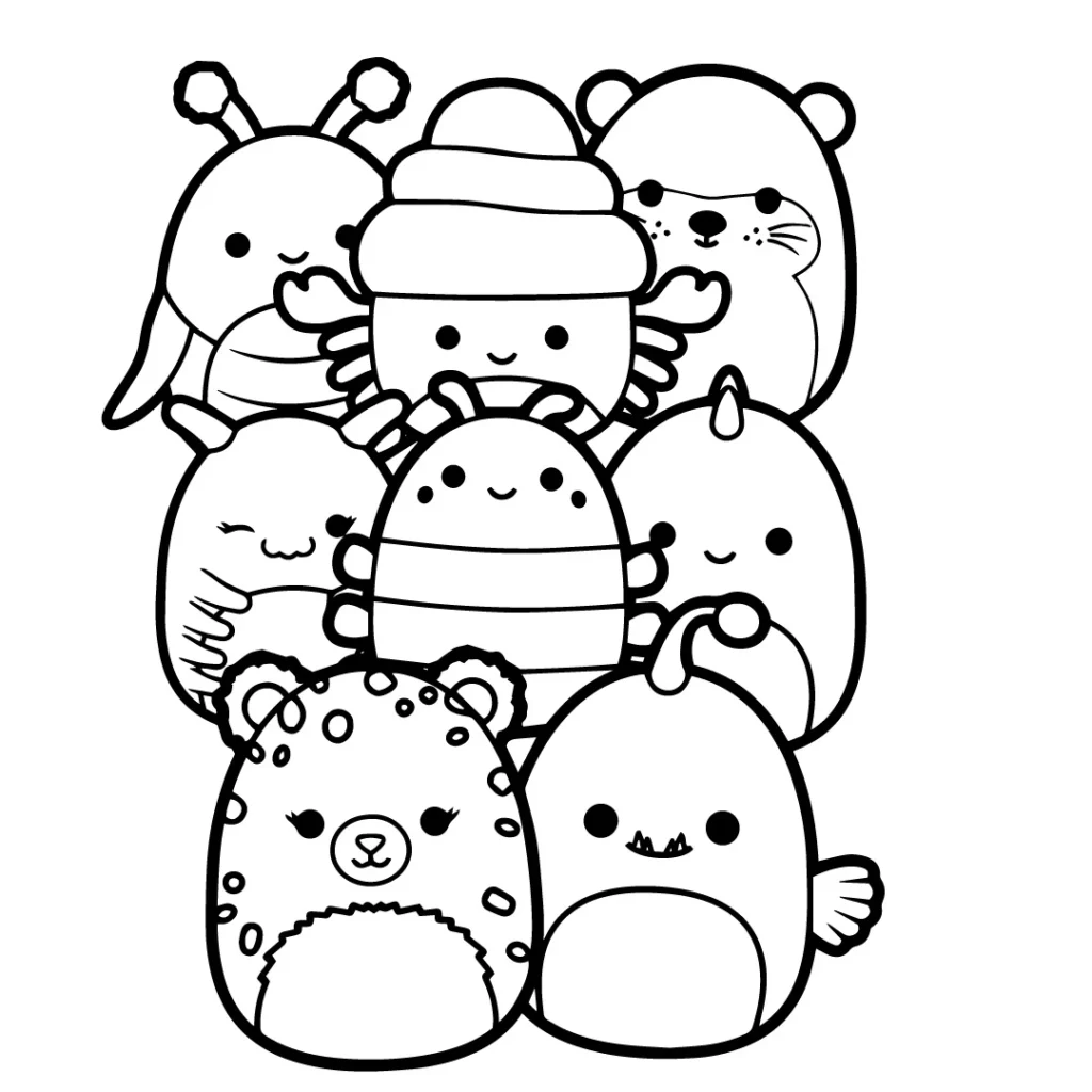 Squishmallow Coloring Page