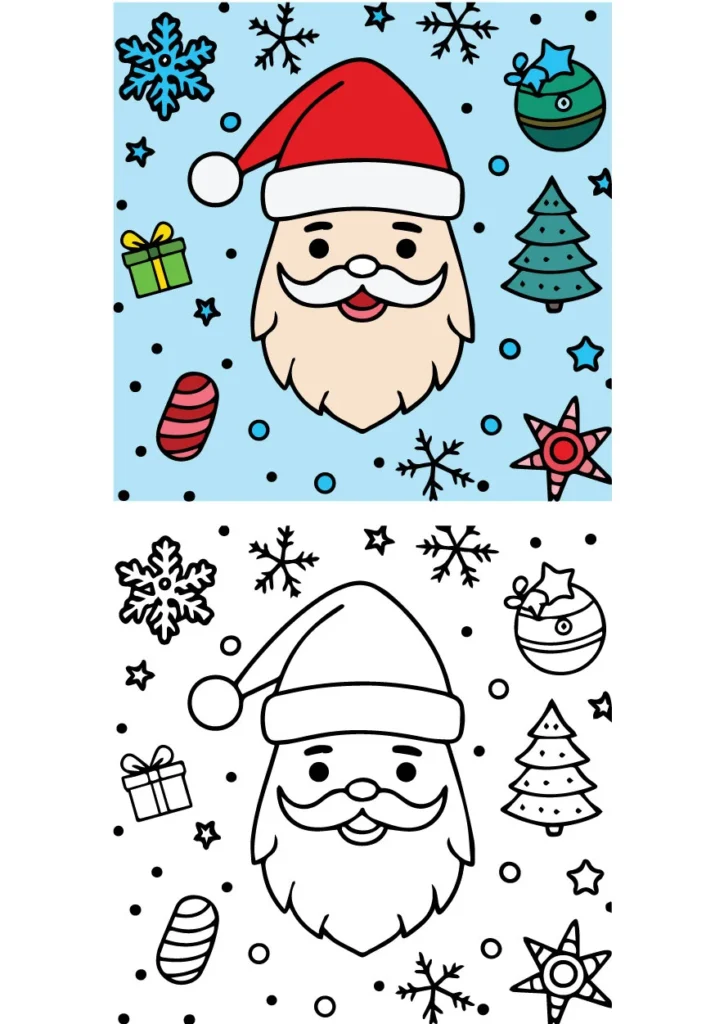 Santa Coloring Page