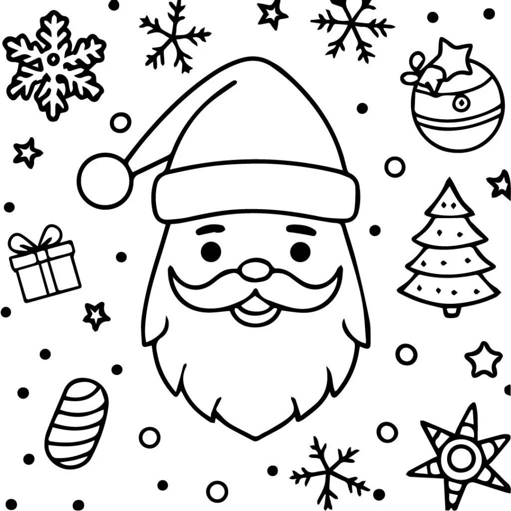 Santa Coloring Page