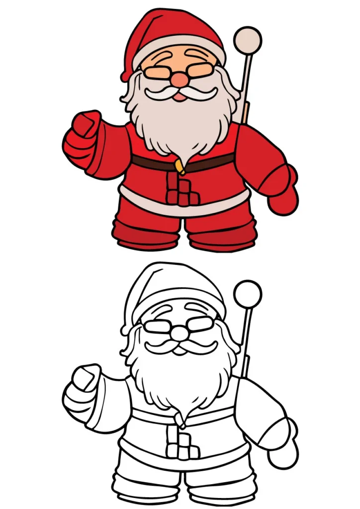 Santa Coloring Page