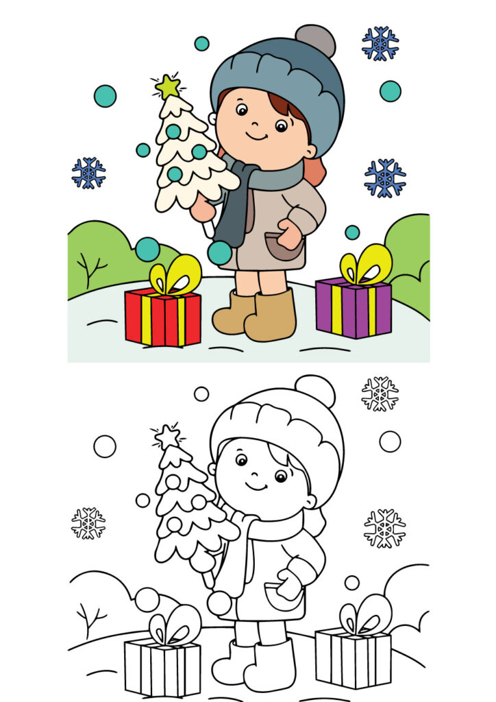 Winter coloring pages