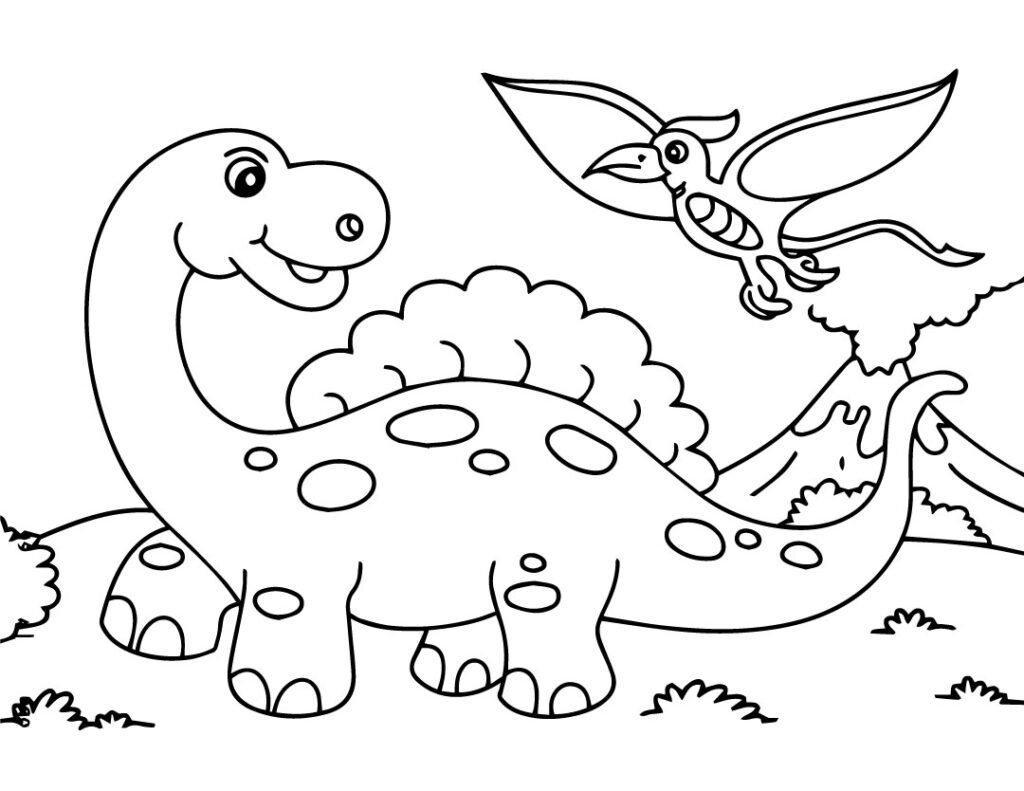 Dino Friends Playing in the Field