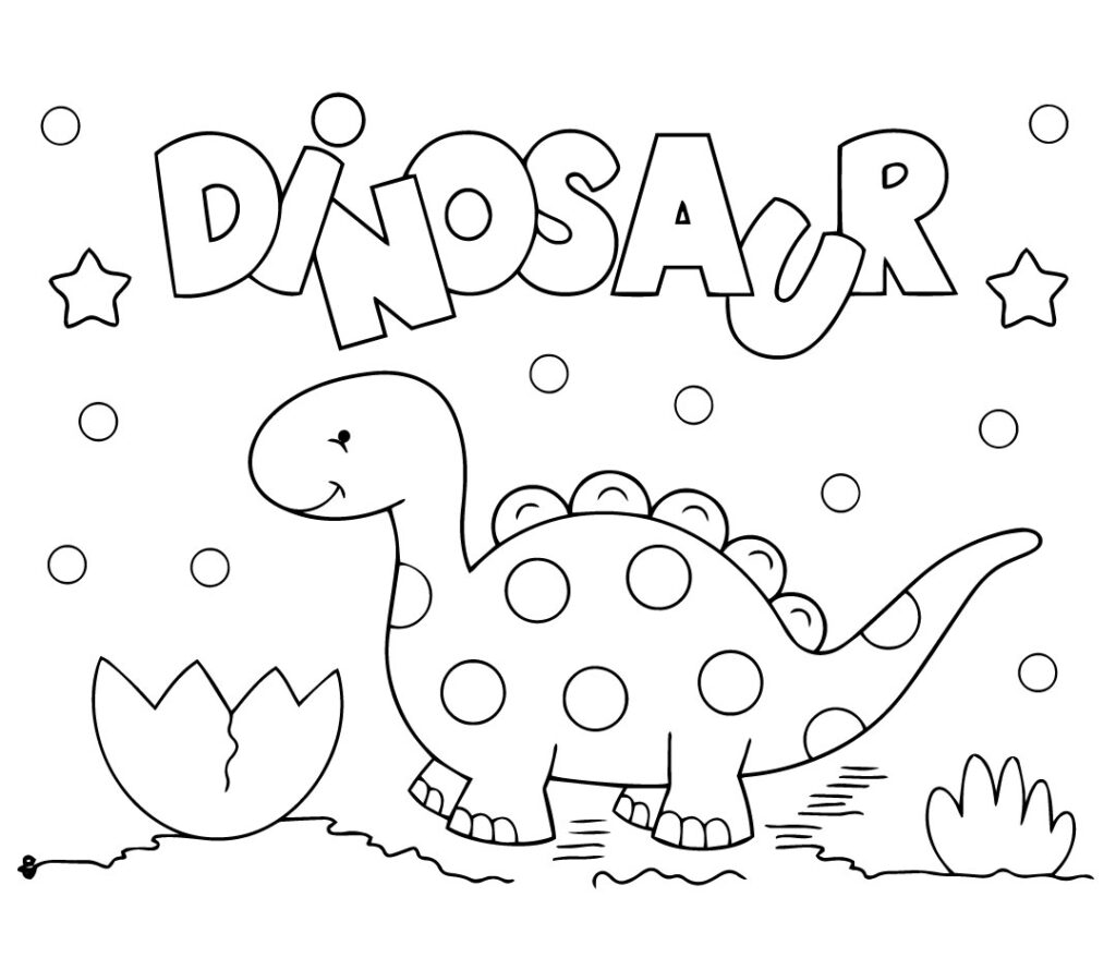 Dino Life Coloring Page