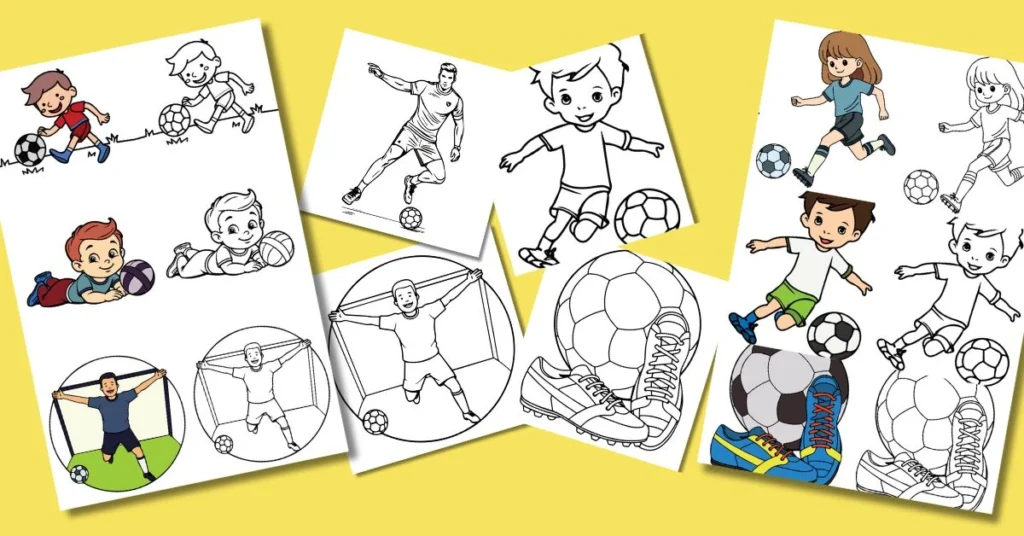 Footbal coloring pages