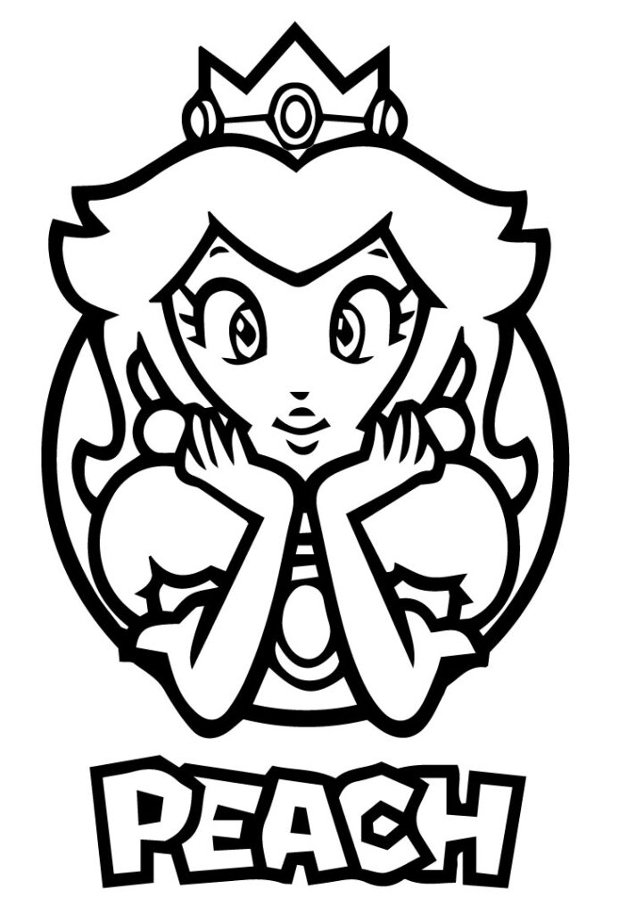 Peach coloring page