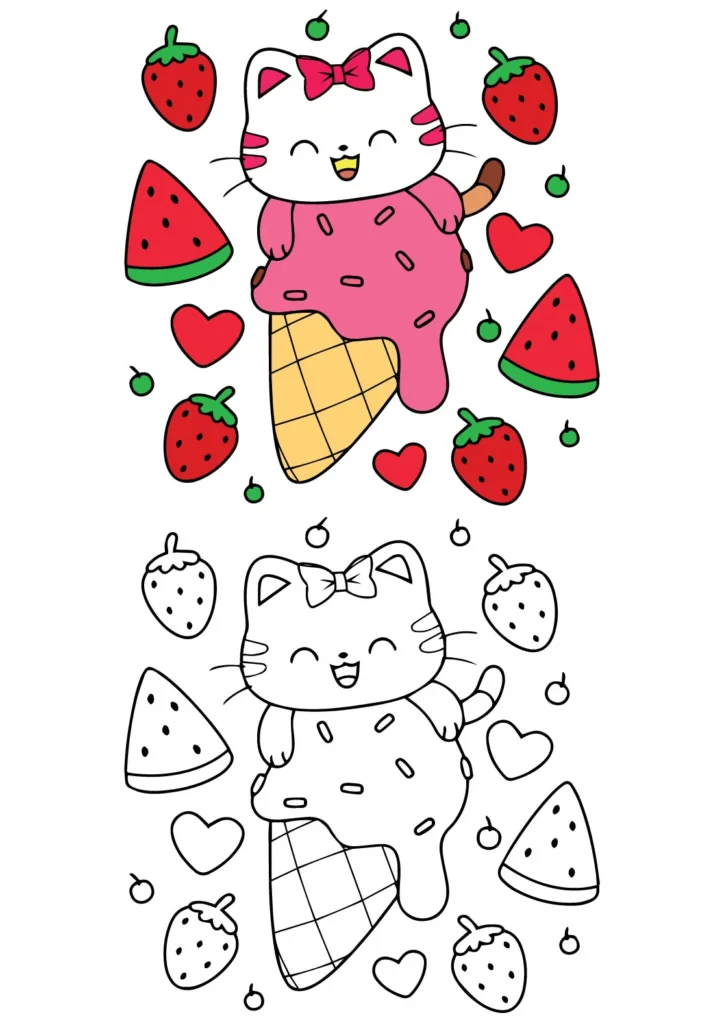 Hello Kitty Coloring Pages