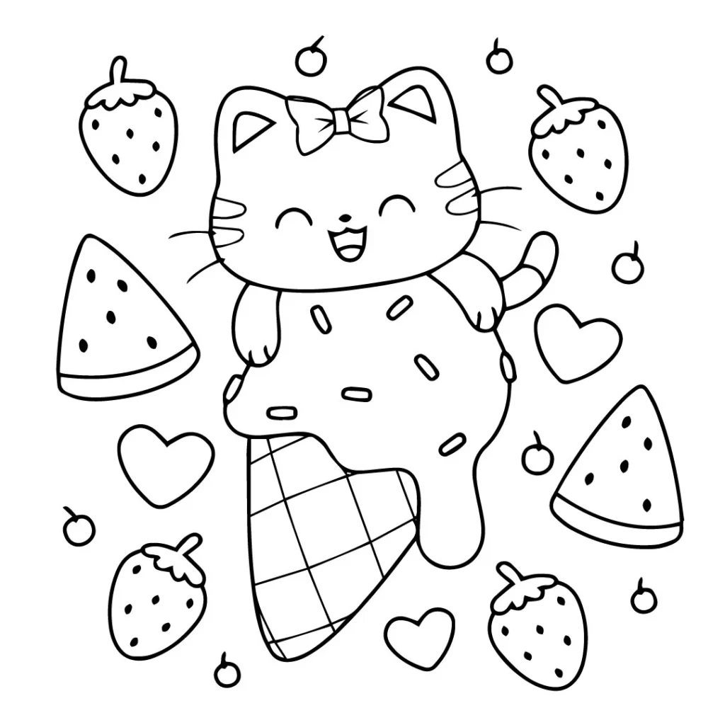 Hello Kitty Coloring Pages