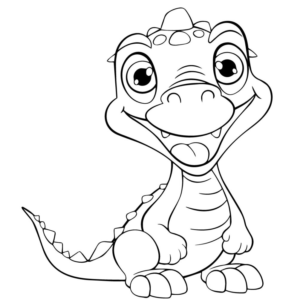 Joy Saurus Coloring Page