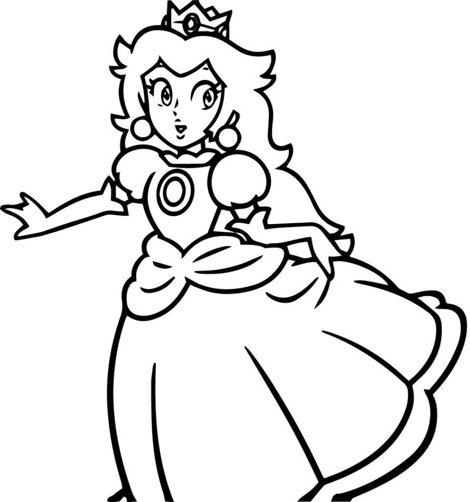 Princess Peach coloring page