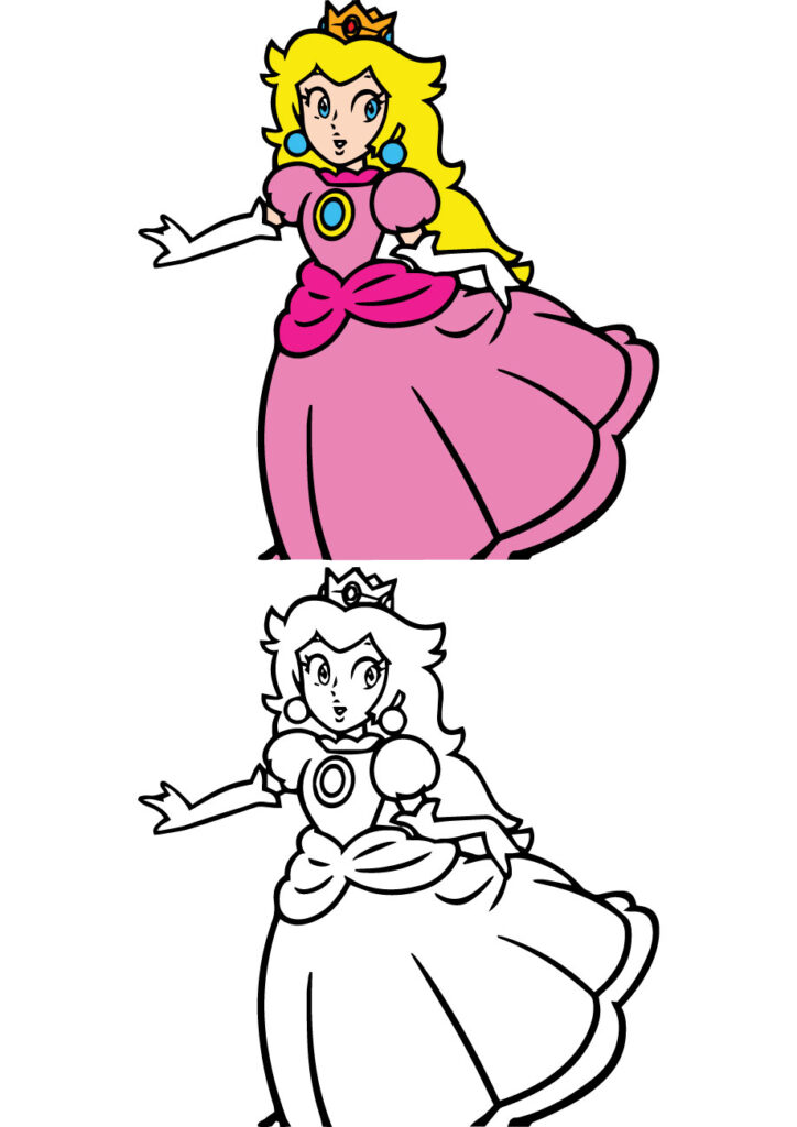 Princess Peach coloring page