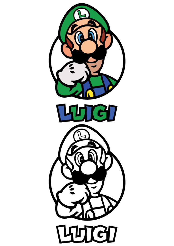 Luigi coloring page