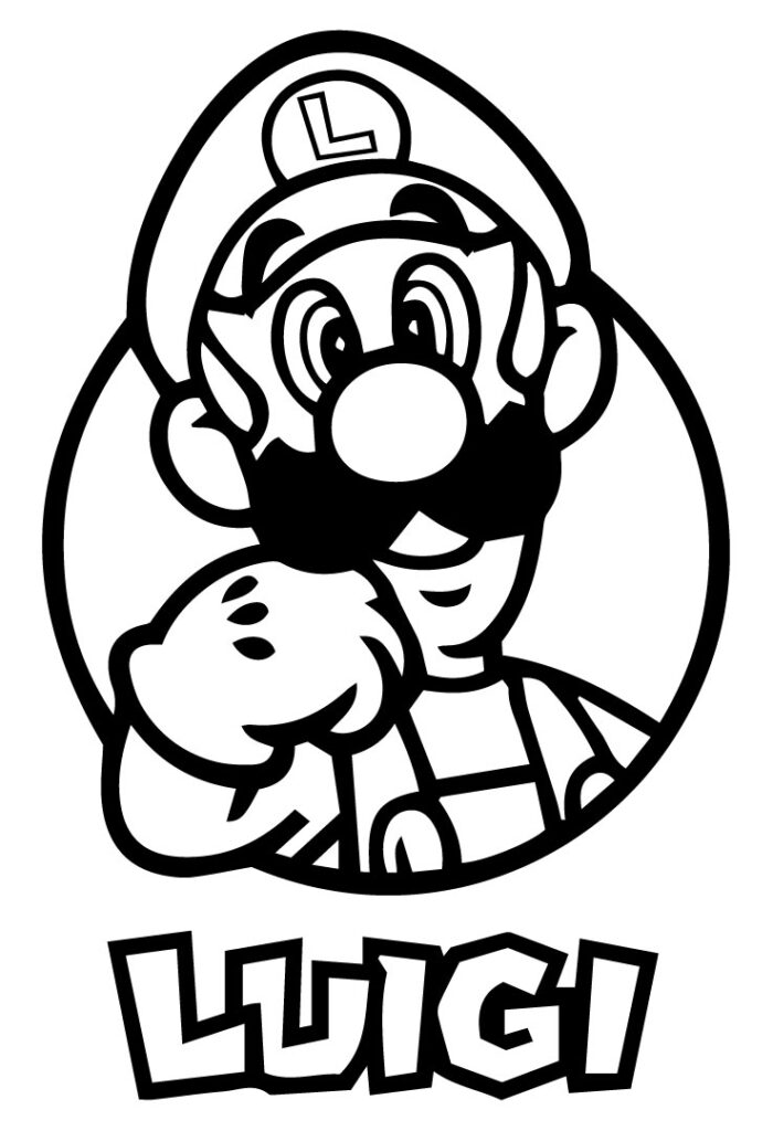 Luigi coloring page