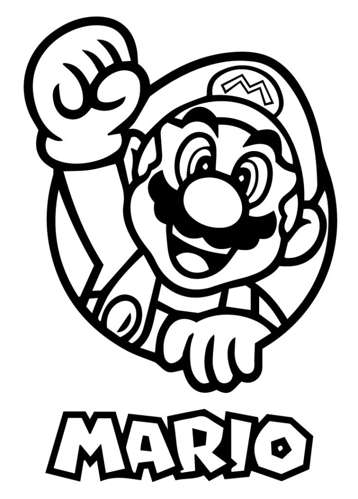 Mario coloring page