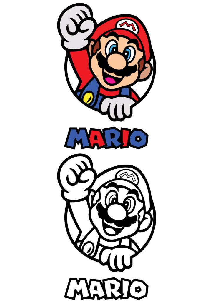 Mario coloring page