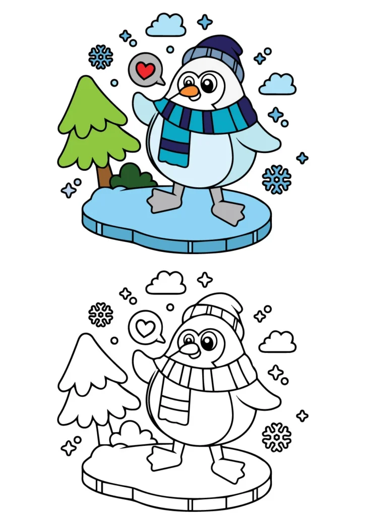 Winter coloring pages