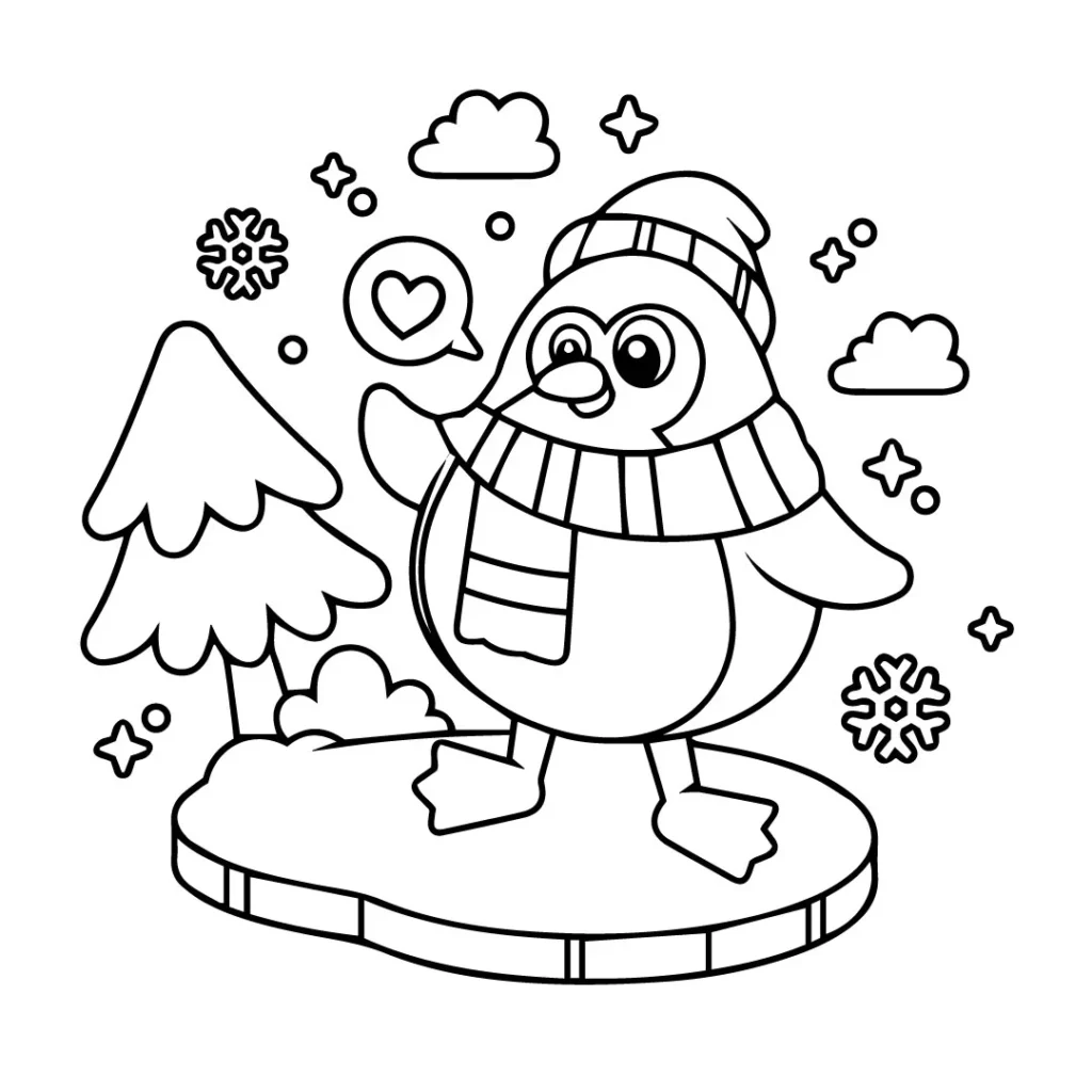 Winter coloring pages