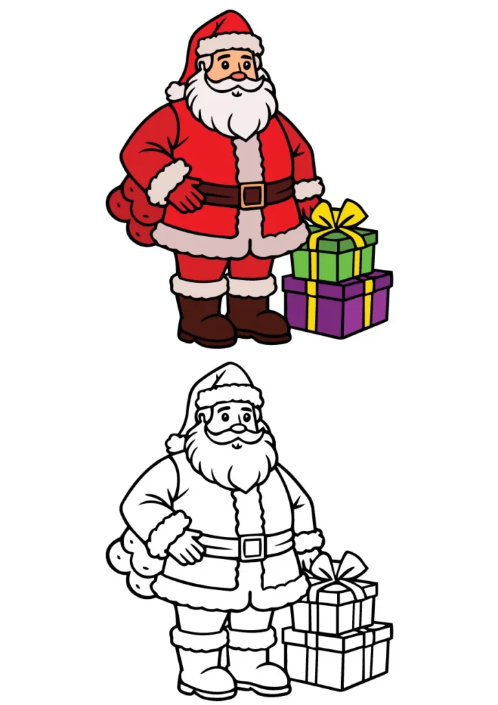 Santa Coloring Page