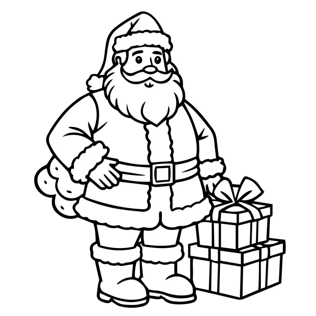 Santa Coloring Page