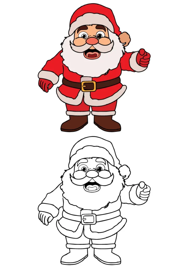 Santa Coloring Page