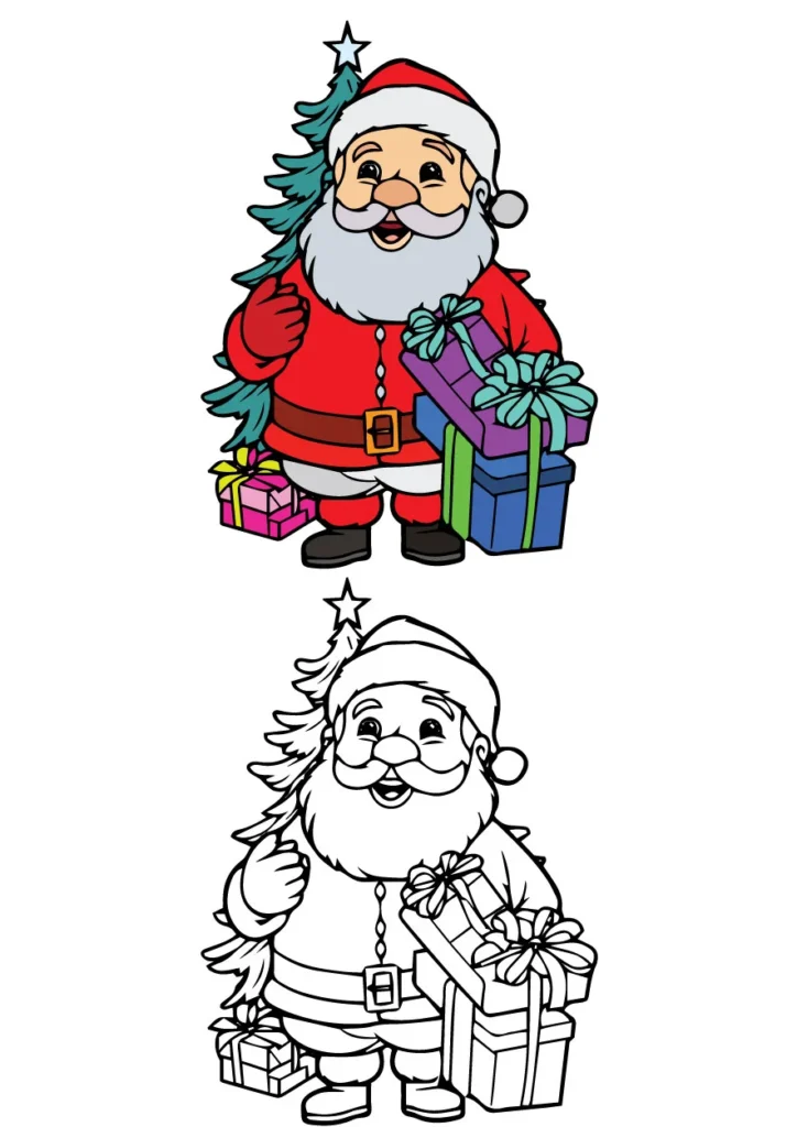 Santa Coloring Page