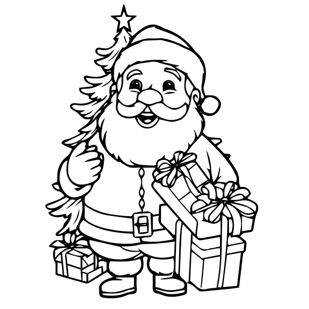 Santa Coloring Page