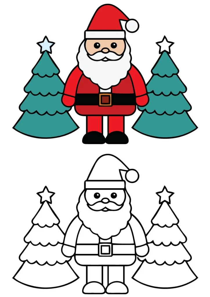 Santa Coloring Page