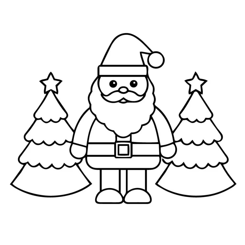 Santa Coloring Page