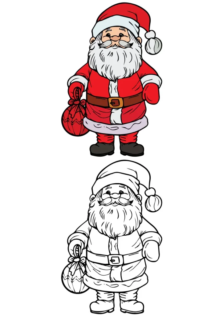 Santa Coloring Page