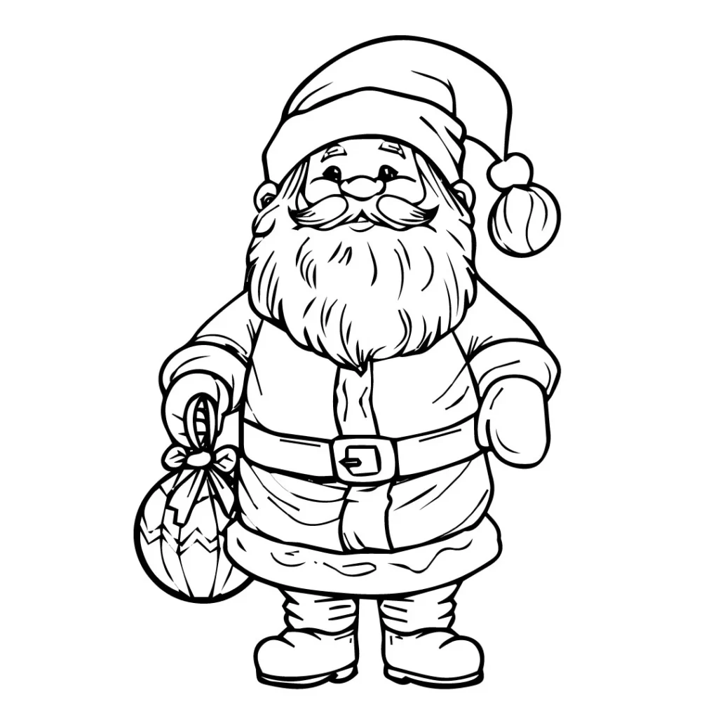 Santa Coloring Page