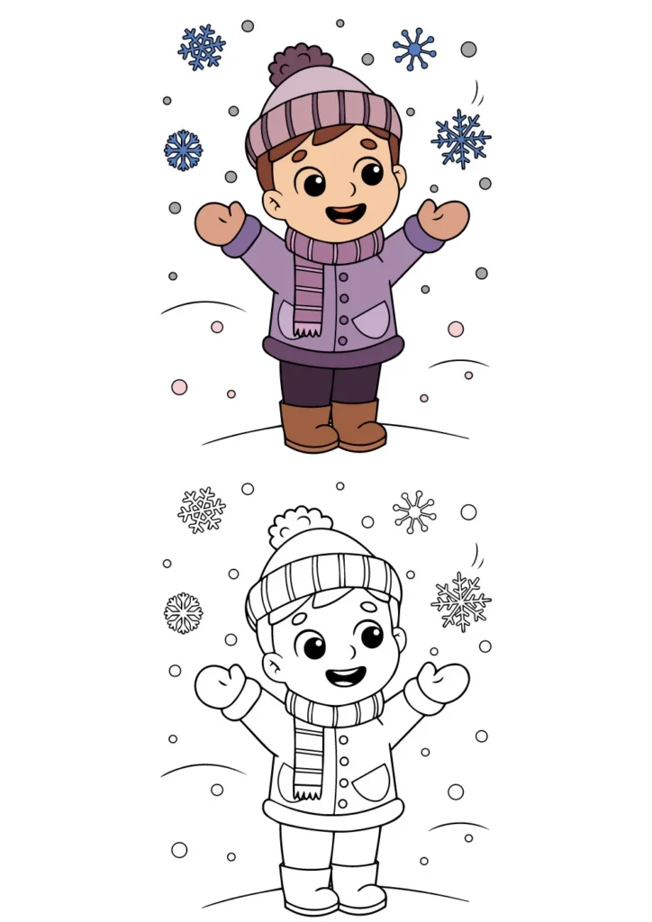 Winter coloring pages