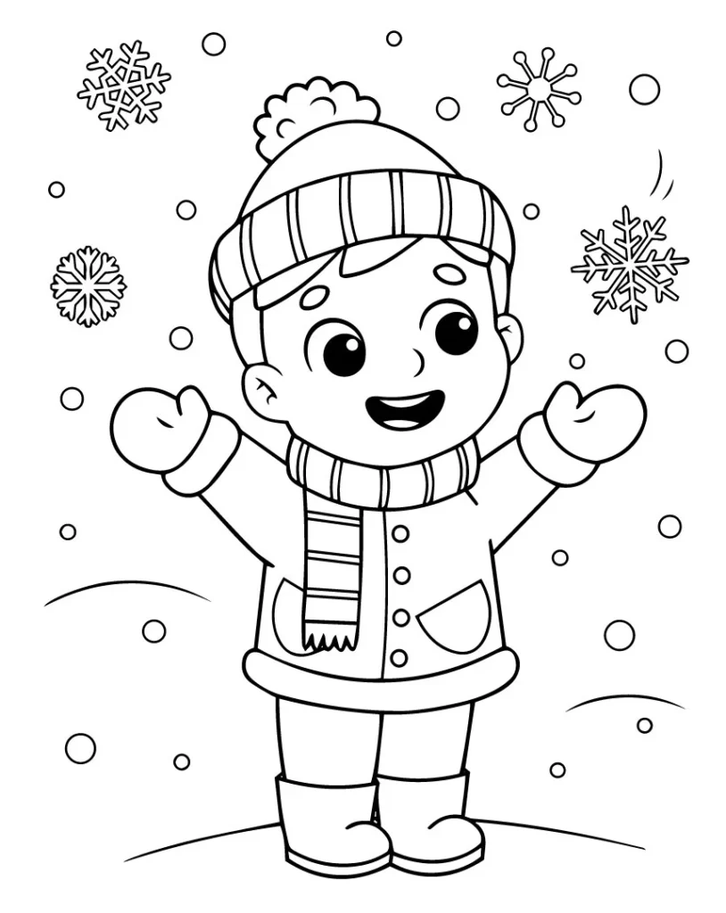 Winter coloring pages