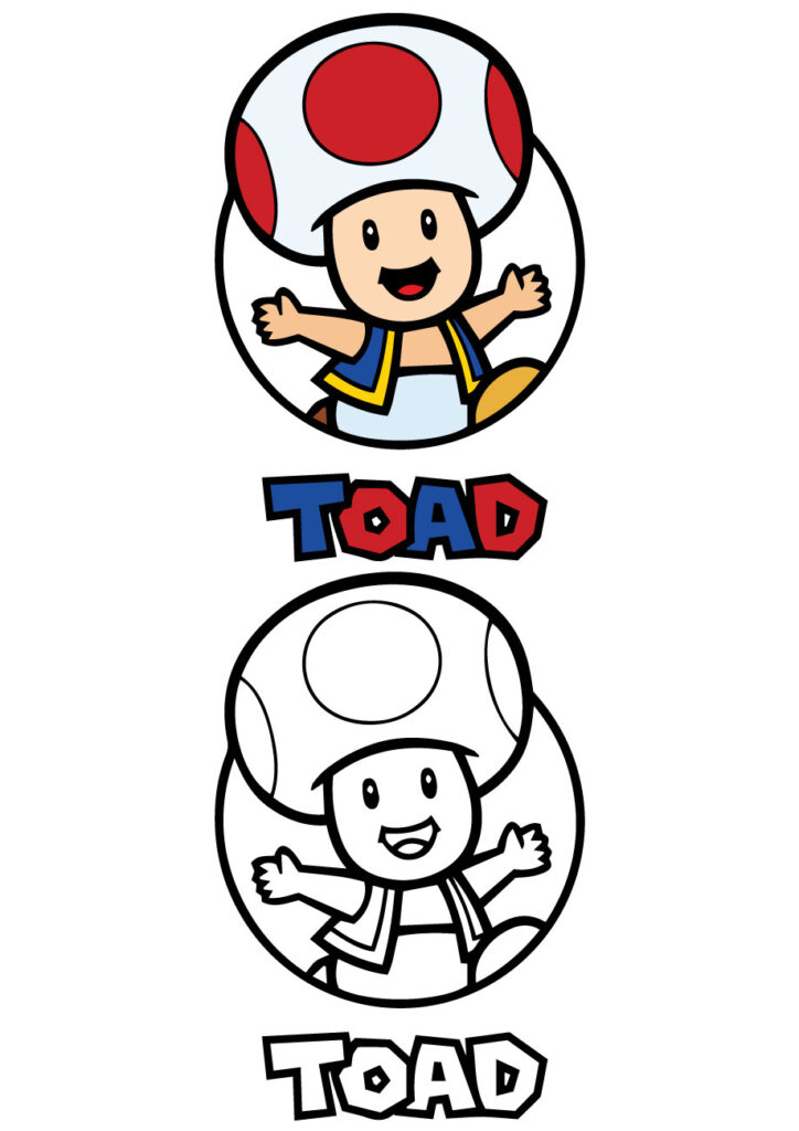 Toad coloring page