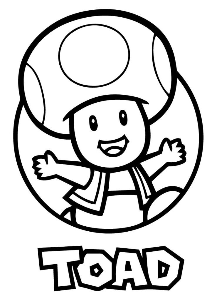 Toad coloring page