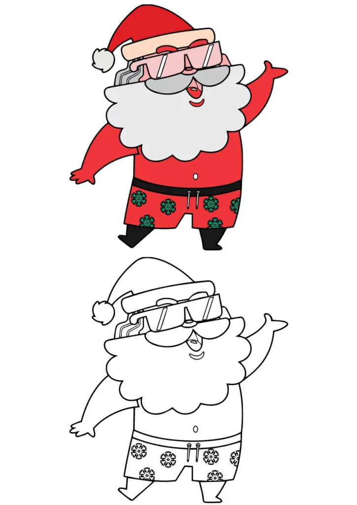 Santa Coloring Page