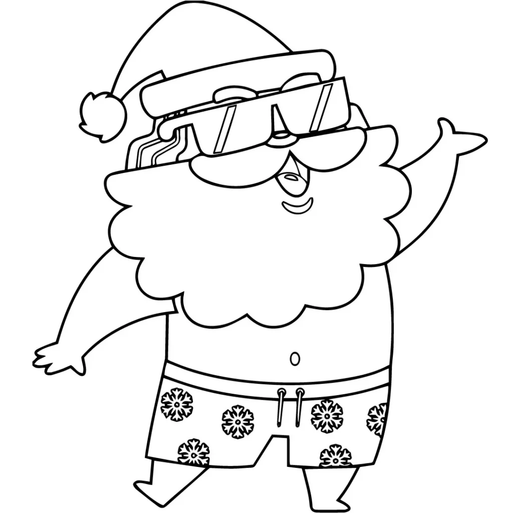 Santa Coloring Page