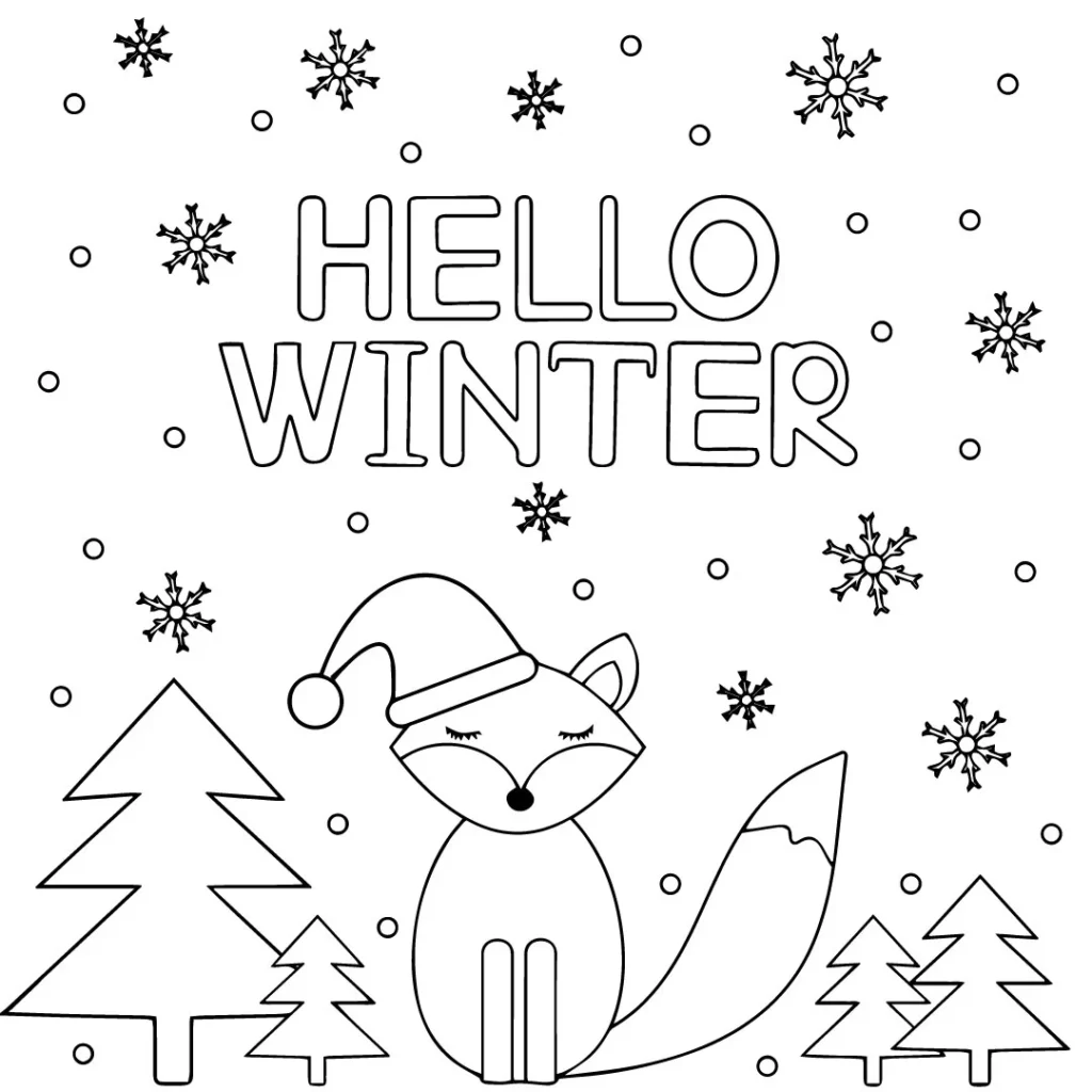 Winter coloring pages