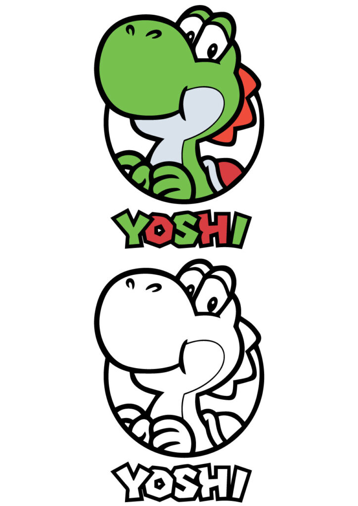 Yoshi coloring page