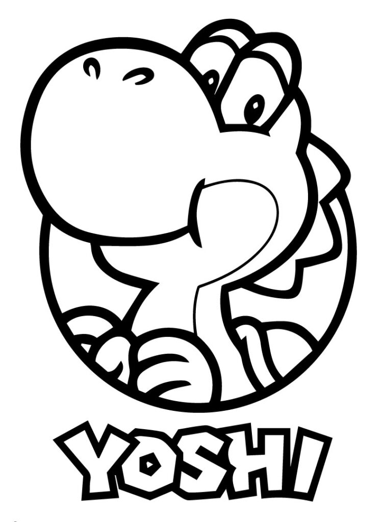 Yoshi coloring page