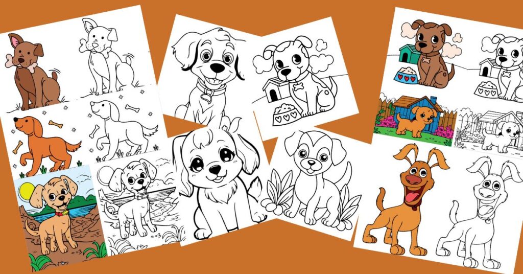 puppy coloring pages